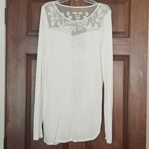 Lauren Conrad white lace tunic
